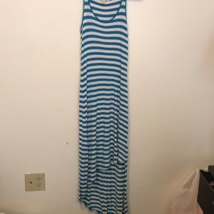 Michael kors blue and white striped dress